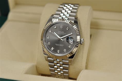 rolex oyster perpetual datejust dark rhodium dial|Rolex Datejust 31mm diamond bezel.